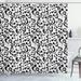 East Urban Home Black & White Shower Curtain Curly Leaf Art Black White Polyester | 75 H x 69 W in | Wayfair F637EB607B814BDB98CD5B1FDAFEA212