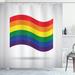 East Urban Home Pride Shower Curtain Waving Gay Flag Illustration Multicolor Polyester | 84 H x 69 W in | Wayfair B78B0C44D24D4D5788AFB0553FF66834