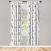 Armond East Urban Home Giraffe Curtains Minimal Animal Themed Print Pair of 28"x84" Taupe Coconut & White Microfiber | 84 H x 28 W in | Wayfair