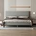 Ebern Designs Keigen Bed Upholstered/Metal/Linen in Gray | 39.8 H x 80.3 W x 81.1 D in | Wayfair F976BFA89D7140799561154271335491
