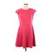 Gap Casual Dress - A-Line: Pink Solid Dresses - Women's Size 6