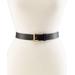 Gold L Beam Buckle Leather Belt