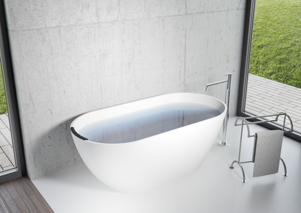 Riho freistehende Badewanne Bilbao 150x75x55,5 weiß matt, (BS12005 alte Nummer), B119001105 B119001105 Image