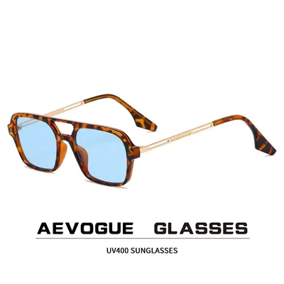 AEVOGUE occhiali da sole donna occhiali moda uomo accessori Square Outdoor Polit Double-Bridge UV400 AE1520