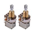 Dazzduo Instrument Potentiometer Split Shaft Push Potentiometers Split Shaft Button Switch 2pcs Shaft Push Push Push Button Switch Push Push Button Push