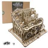 OWNONE 1 3D Wooden EC36 Puzzle Marble Run for Adults DIY Marble Run Wooden Model Kits to Build Wooden Building Kit for Adults and Teens (334 Pcs)