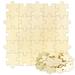 OoeFi 50 Blank Wooden EC36 Puzzle Pieces Large Size Each Piece is 4x3.2 Inches to Draw on Unfinished Freeform Jigsaw Puzzle Pieces for DIY Arts & Crafts Natural Wood Puzzle Pieces