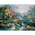 SUNSOUT INC - Peaceful EC36 Cottage - 300 pc Jigsaw Puzzle by Artist: James Lee - Finished Size 18 x 24 - MPN# 18040