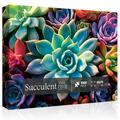 Impossible Succulent Puzzle for EC36 Adult 1000 Piece PICKFORU Plant Puzzle of Colorful Succulents Nature Jigsaw Puzzle Botanical as Succulent Gifts Challenging Collage Puzzles for Adults