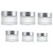 6 Pcs Mini Lotion Makeup Containers Glass Cream Jar Travel Toiletry Jars for Toiletries Sample Bottles
