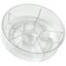 Transparent Acrylic Movable Divided Format Rotating Storage Tray Kitchen Spice Rack Dressing Table Cosmetics Multi-Functional Rotatable Condiment Holder Spices Desk Perfume Container Vegetable