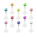10 Pcs Transparent Pearl Lip Studs Jewelries Chic Ring Piercing Decor Jewelry Acrylic Gifts for Coworkers Bulk Men