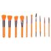 Makeup Brushes 10Pcs Make Up SE33 Brush Sets Blending Face Powder Blush Eyeshadow Brushes Eyeshadow Brush Cosmetic Brush Strong Powder Grasping Powe Makeup Brush Soft for Makeup(orange)