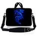 Laptop Skin Shop 14 - 14.9 inch Neoprene Laptop Sleeve Bag Carrying Case with Handle and Adjustable Shoulder Strap - Blue Dragon