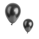 7 INCH METALLIC BLACK LATEX BALLOONS PACK OF 100 - Pack of 100