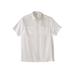 Men's Big & Tall Short-Sleeve Linen Shirt by KingSize in White (Size 6XL)