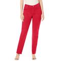 Plus Size Women's Classic Cotton Denim Straight-Leg Jean by Jessica London in Vivid Red (Size 14) 100% Cotton