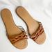 Madewell Shoes | Madewell The Tracie Crisscross Leather Slip On Sandals Sz 8.5 | Color: Brown | Size: 8.5