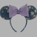 Disney Accessories | Disney Parks Minnie Mouse Denim Bleach Ear Headband Nwt | Color: Blue/Purple | Size: Os