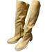 Free People Shoes | Free People Essential Tall Slouch Boots Distressed Camel Tan Leather 3 | Color: Tan | Size: 37.5