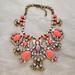 J. Crew Jewelry | J.Crew Bright Rhinestone Crystal Cabochon Cluster Statement Necklace | Color: Orange/Purple | Size: Os