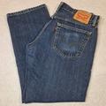 Levi's Jeans | Levi's 559 Darkwash Jeans Men's 32x30 Blue Denim 5-Pkt Straight Leg Red Tag Zip | Color: Blue | Size: 32