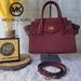 Michael Kors Bags | Michael Kors Carmen Medium Mulberry Saffiano Leather Flap Top Handle Bag | Color: Red | Size: 11"W X 5"D X 8"H