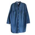 Levi's Tops | Levi's Women's Chambray Tunic Shirt Dress Plus 1x 100% Cotton Long Sleeve Denim | Color: Blue | Size: 1x