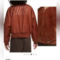 Nike Jackets & Coats | Nike Sportswear Women's Reversible Faux Fur Bomber | Color: Orange | Size: M