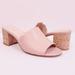 Kate Spade Shoes | Kate Spade Warren Leather Cork Heel Sandal Pink | Color: Pink/Tan | Size: 8.5