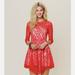 Free People Dresses | Free People A-Line Red Lace Dress | Color: Red/White | Size: 8