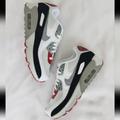 Nike Shoes | 6.5 Women's Nike Air Max 90 White / Black Burgundy Running Sneakers Cd6864-019 | Color: Gray/White | Size: 6.5