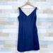 J. Crew Dresses | J Crew Cotton Sleeveless Sheath Dress Navy Blue V Neck Work Womens 10p 10 Petite | Color: Blue | Size: 10p
