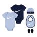 Nike Matching Sets | Nike Baby Midnight Navy 5-Piece Boxed Gift Set (0-6 Months) | Color: Blue | Size: 0-6 Months