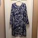 Lularoe Dresses | Llr Emily Swing Dress | Color: Blue/Cream | Size: 2x