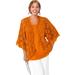 Plus Size Women's Crochet Cardigan by Jessica London in Ultra Orange (Size 22/24) Sweater