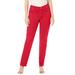 Plus Size Women's Classic Cotton Denim Straight-Leg Jean by Jessica London in Vivid Red (Size 22) 100% Cotton