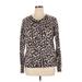 Old Navy Cardigan Sweater: Brown Leopard Print Sweaters & Sweatshirts - Women's Size X-Large