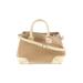 Tory Burch Leather Satchel: Tan Solid Bags