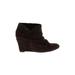 Nine West Ankle Boots: Brown Solid Shoes - Women's Size 8 1/2 - Round Toe