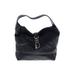 Dooney & Bourke Leather Hobo Bag: Pebbled Black Solid Bags