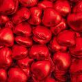 Italian Options Dark Chocolate Foiled Hearts, 150 Chocolates, Red Foil