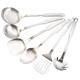 SinSed 6-Piece Stainless Steel Kitchen Utensil Set: Cooking Spoon, Ladle, Skimmer, Potato Masher, Spatulas, and More!