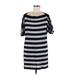 Robert Rodriguez Casual Dress - Shift Boatneck Short sleeves: Black Print Dresses - Women's Size Medium