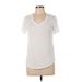 Athleta Active T-Shirt: White Solid Activewear - Women's Size X-Small