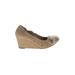 AGL Wedges: Tan Animal Print Shoes - Women's Size 36