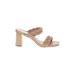 Dolce Vita Mule/Clog: Slip-on Chunky Heel Feminine Tan Solid Shoes - Women's Size 8 - Open Toe