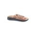 MALIBU SANDALS Sandals: Slip-on Platform Boho Chic Tan Solid Shoes - Women's Size 38 - Almond Toe