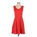 Cynthia Rowley TJX Casual Dress - Party Scoop Neck Sleeveless: Red Print Dresses - Women's Size Small