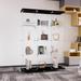 Glass Cabinet With 4 Shelves Floor Standing Bookshelf Curio Cabinet Collection Glass Display Case For Home Office Living Room